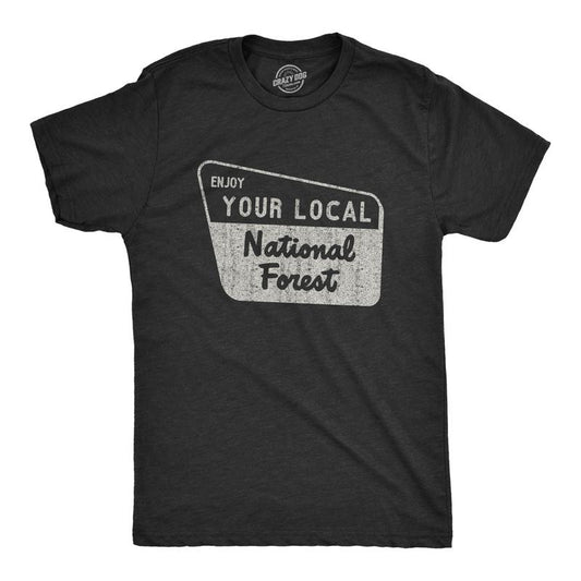Mens Enjoy Your National Forest Funny Outdoor Vintage Camping Mountains T shirt Mens Funny T Shirts Cool Tees Soft...