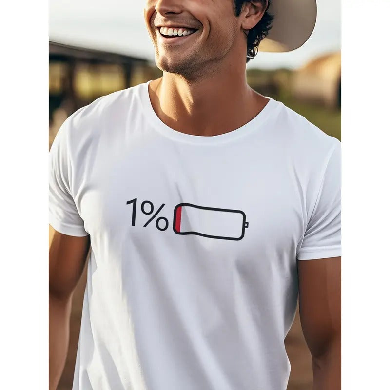 Mens Fashion Casual T-Shirt - Eye-Catching Graphic Print Short Sleeve Tee - Stylish & Comfortable, Durable Tops for Everyday Wear - Mens Clothing Wardrobe Essential Made in USA