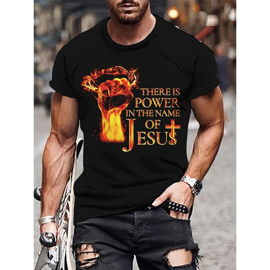 Mens Fist Print Graphic Tee - Stylish Casual Crew Neck Shirt - Short Sleeve, Breathable, Ideal for Outdoor Adventures & Everyday Wear - Trendy Mens Fashion Made in USA