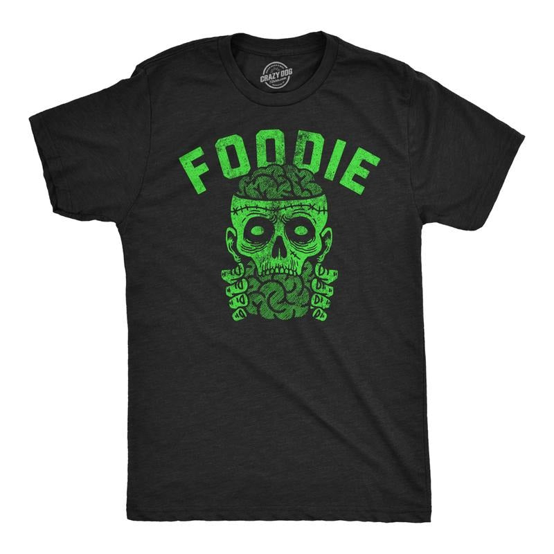 Mens Funny T Shirts Foodie Sarcastic Zombie Graphic Novelty Tee For Men Mens Funny T Shirts Cool Tees Soft Stylish Casual Menswear Sarcastic Apparel for Men Funny Zombie Short Sleeve Novelty Tees for Black -
