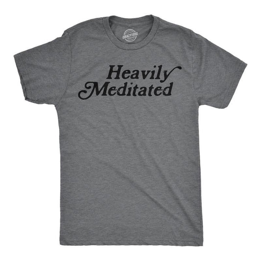 Mens Funny T Shirts Heavily Meditated Shirt Zen Graphic Tee for Men Mens Funny T Shirts Cool Vintage Fashion T-Shirt Gift...