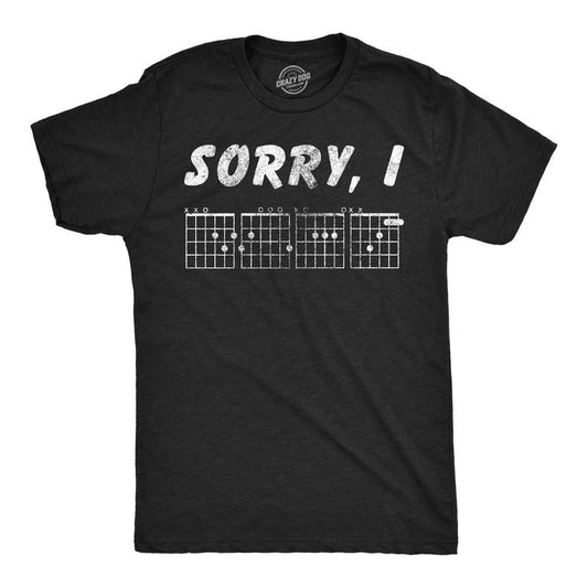 Mens Funny T Shirts Sorry I D G A F Guitar Chords Sarcastic Music Joke Graphic Tee For Men Mens Funny T Shirts Cool Tees...