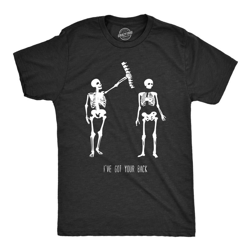 Mens Got Your Back Funny Halloween Skeleton Best Friend T shirt Mens Funny T Shirts Cool Tees Soft Stylish Casual...