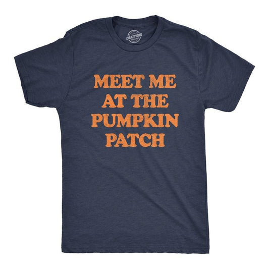 Mens Meet Me At The Pumpkin Patch T Shirt Funny Halloween Fall Season Lovers Tee For Guys Mens Funny T Shirts Cool Tees...