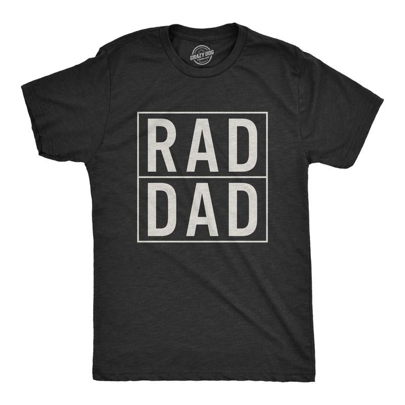 Mens Rad Dad Funny Cool Best Dad Fathers Day Family Gift T shirt for Dads Mens Funny T Shirts Cool Tees Soft Stylish...