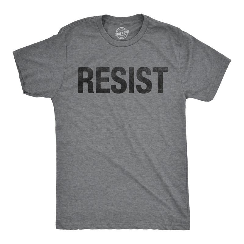 Mens Resist T Shirts Political Anti Authority Protest Tees Rebel Rally March Shirts Mens Funny T Shirts Cool Tees Soft...
