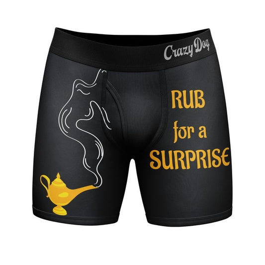 Mens Rub for A Surprise Boxer Briefs Funny Sarcastic Offensive Underwear for Guys Joke Funny Graphic Boxers Dad Joke ...