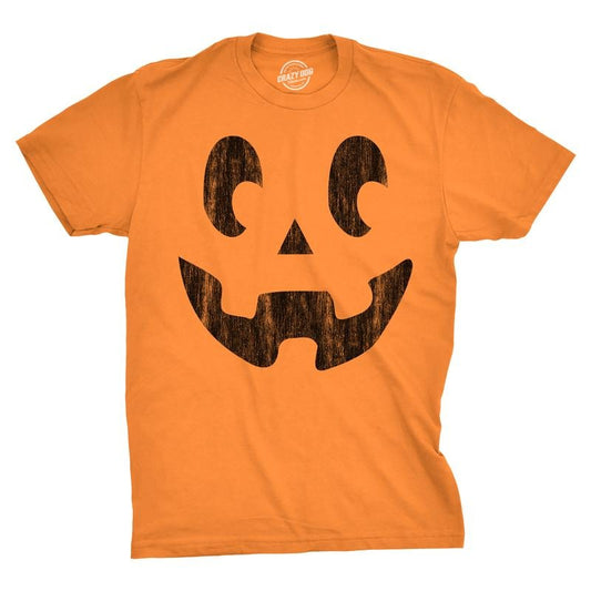 Mens Side Eye Steve Pumpkin T Shirt Funny Halloween Jack O Lantern Weird Smile Tee For Guys Mens Funny T Shirts Cool Tees Soft Stylish Casual Menswear Halloween Apparel for Men Novelty Tees for Guys Orange - M