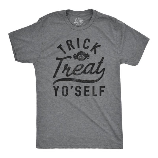 Mens Trick Or Treat Yo'self T Shirt Funny Halloween Tee Mens Funny T Shirts Cool Tees Soft Stylish Casual Menswear...