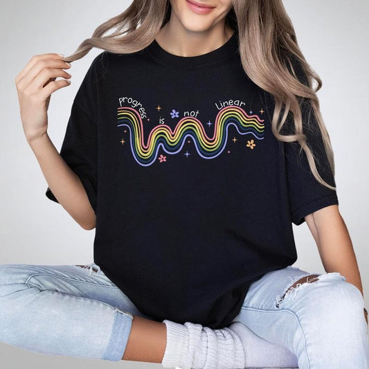 Mental Health Matters Comfort Colors Shirt, Inclusive Education Shirt, Progress Is Not Linear Shirt, Special Education Shirt, SPED Teacher Shirt, Inclusion Matters, Neurodiversity Shirt, Retro Style Teacher Women Top Casual School Womenswear Comfortable