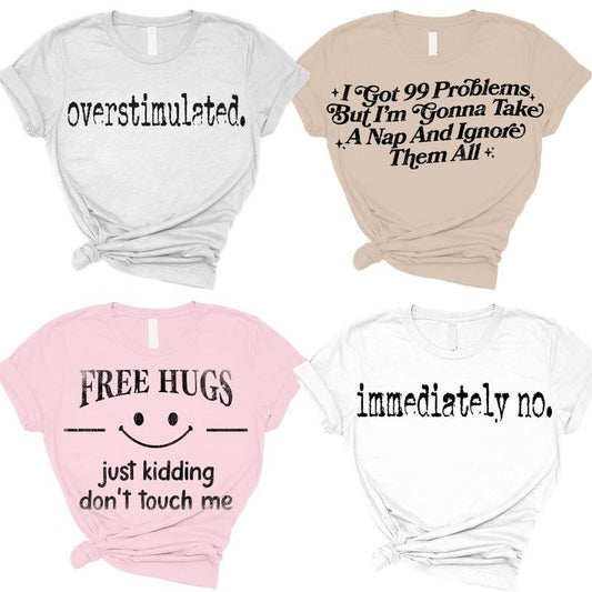 Mental Health Tees - Unisex Non-Fitted T-Shirt- Print is Sublimation, Funny Tee, Gift Idea, Relaxed Fit, Casual Apparel,Great with Jeans Top Womenswear