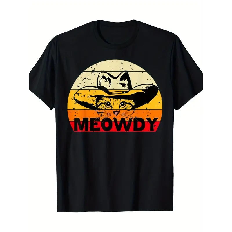 Meowdy T-shirt -100% cotton Made in USA