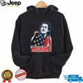 Merica American Flag Cape Graphic T shirt Patriotic Mullet Man Shirt