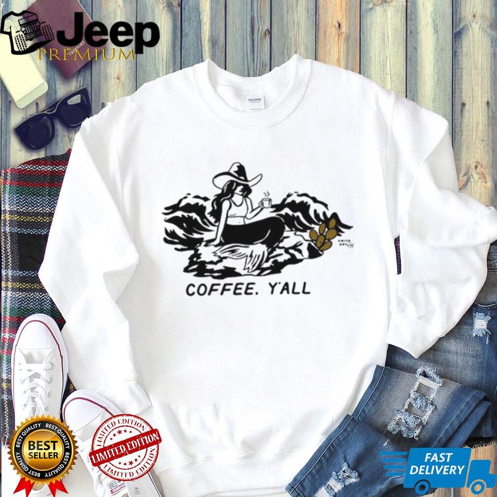 Mermaid Coffee Y’all Western Coastal Cowgirl Graphic T Shirt