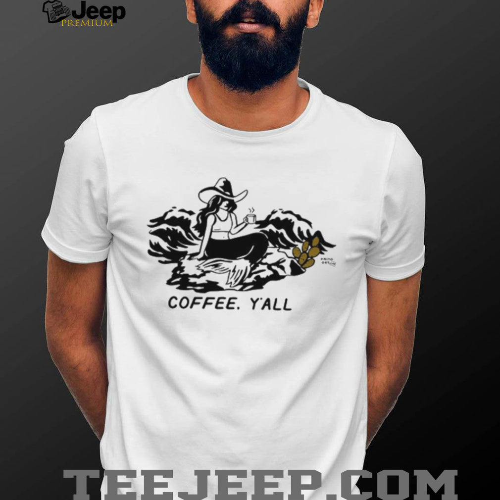 Mermaid Coffee Y’all Western Coastal Cowgirl Graphic T Shirt