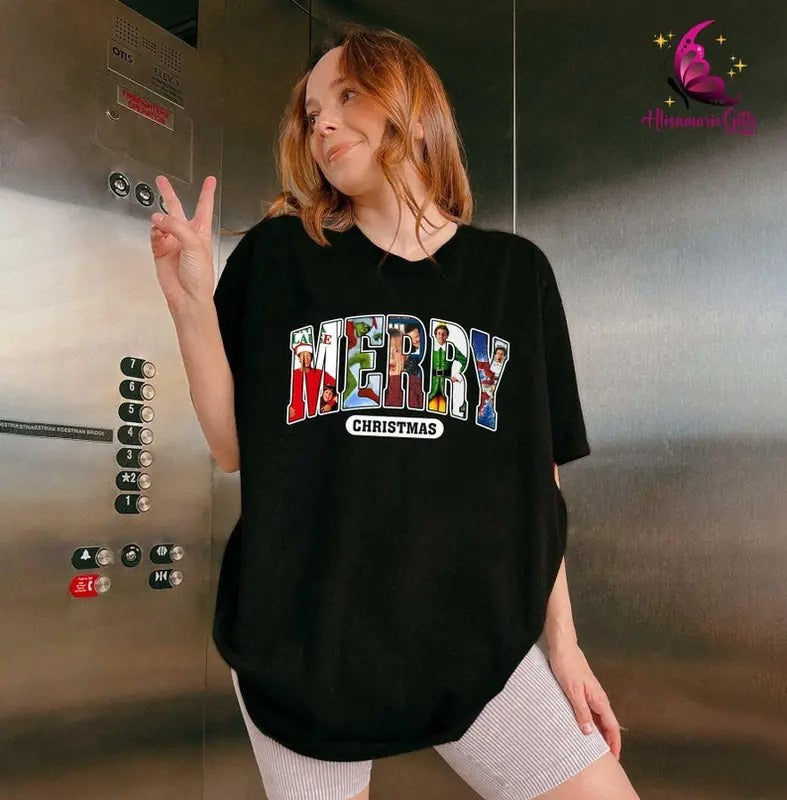 Merry Christmas 90s Movies Crewneck, Vintage Christmas Movies Shirt, Retro Xmas Movies Shirt, Family Reunion Shirt, 1990s Holiday Shirt Top Womenswear