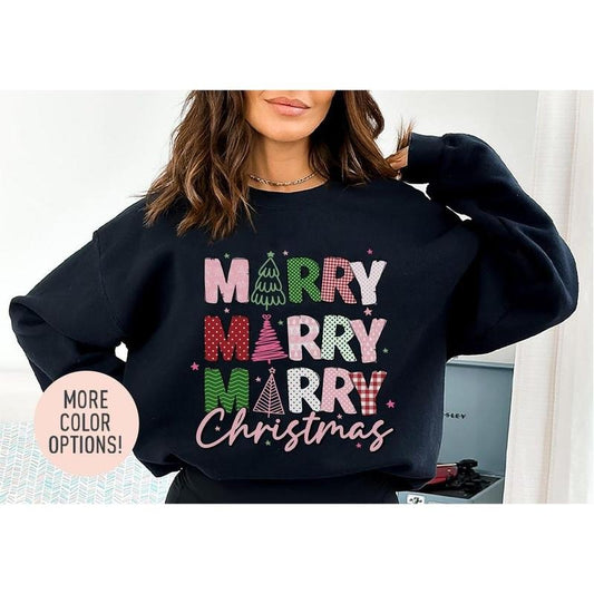 Merry Christmas Crewneck Sweatshirt, Christmas Season Sweatshirt, Gift for Christmas, Holiday Season Sweatshirt, Family Christmas Sweatshirt