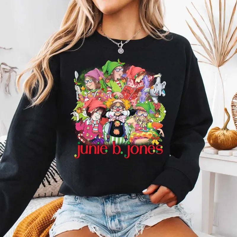 Merry Christmas Junie B Jones Shirt Teacher Gift Children Book Shirt Junie B Jones Xmas Shirt Teacher Xmas Shirt School Holiday Shirt