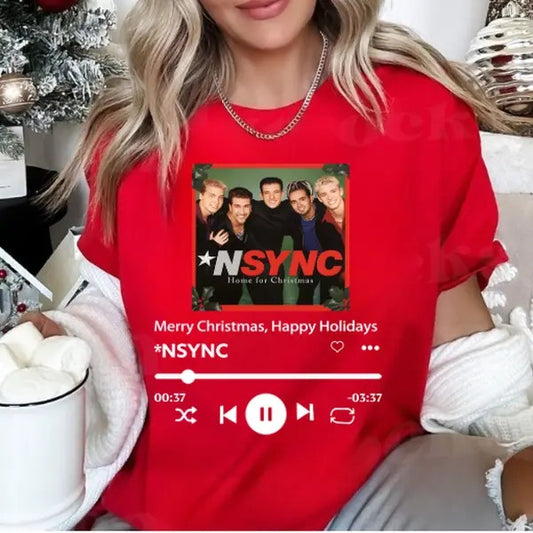 Merry Christmas NSYNC Band Happy Holidays shirt