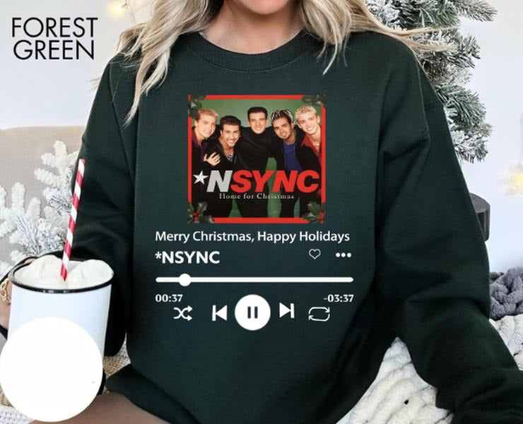 Merry Christmas NSYNC Band Home For Christmas Happy Holidays Sweatshirt