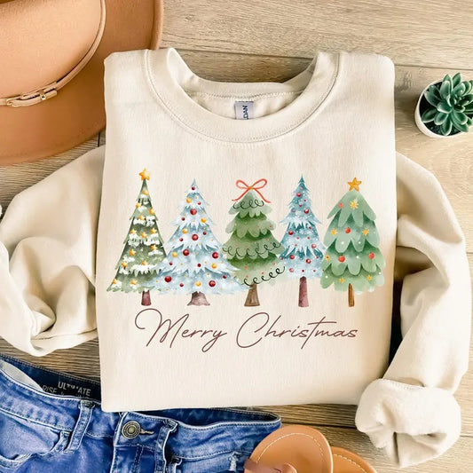 Merry Christmas Shirt, Christmas Tree Shirt, Vintage Christmas Shirt, Classic Christmas Shirt, Tis the Season Shirt, Xmas Holiday, Merry and Bright