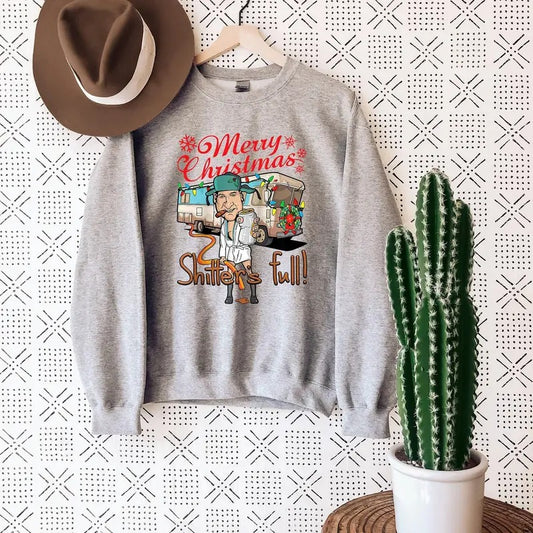 Merry Christmas Shitters Full Sweatshirt, National Lampoons Christmas Shirt, Christmas Sweatshirt, Holiday Sweatshirt, Christmas Gift
