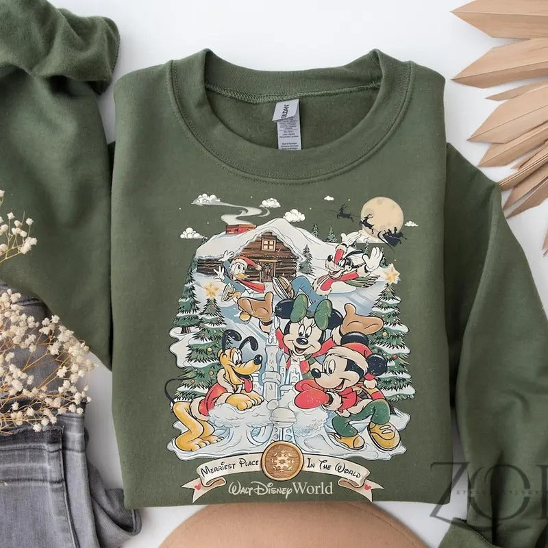 Merry Christmas Sweatshirt Tshirt, Walt Character, Christmas Friends Sweater, Holiday Season, Christmas Tree Shirt