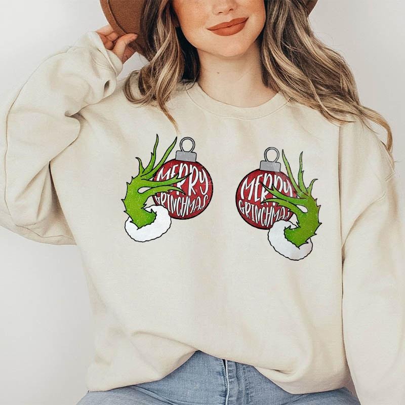 Merry Griincmas Crewneck Sweatshirt, Funny T Shirt, Merry Christmas Shirt, Retro Christmas Tee, Christmas Movie Hoodie Comfort Womenswear