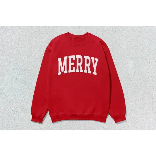 Merry Sweatshirt Collegiate Crewneck Sweater Unisex