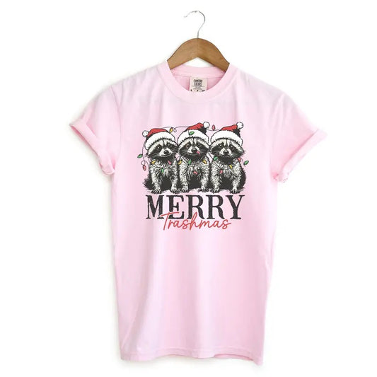 Merry Trashmas Holiday Shirt, Raccoon Vintage Comfort Colors T-Shirt