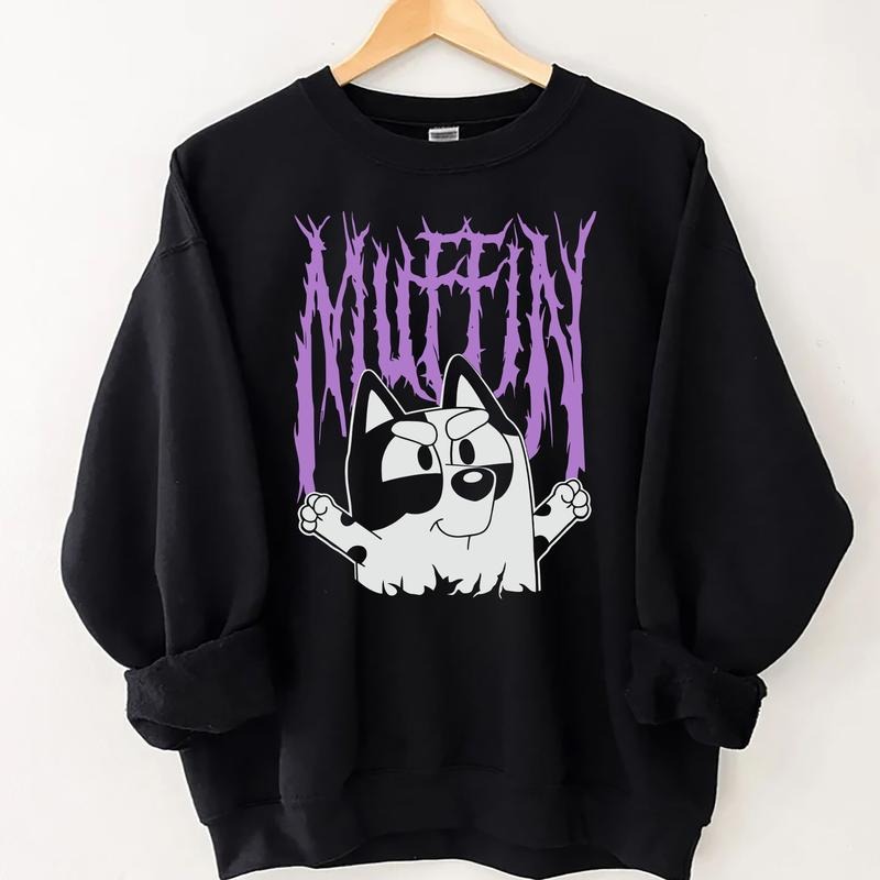 Metal Muffin Shirt, Bluey Muffin Metal Shirt, Muffin Sweatshirt, Bluey Shirt Sweatshirt, Blue Dog Hoodie, Women Crewneck