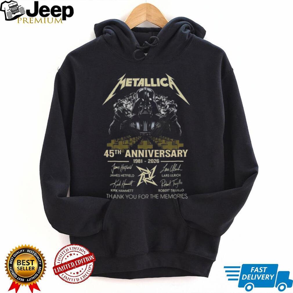 Metallica 45th Anniversary Darth Vader 1981 2026 Signatures Shirt