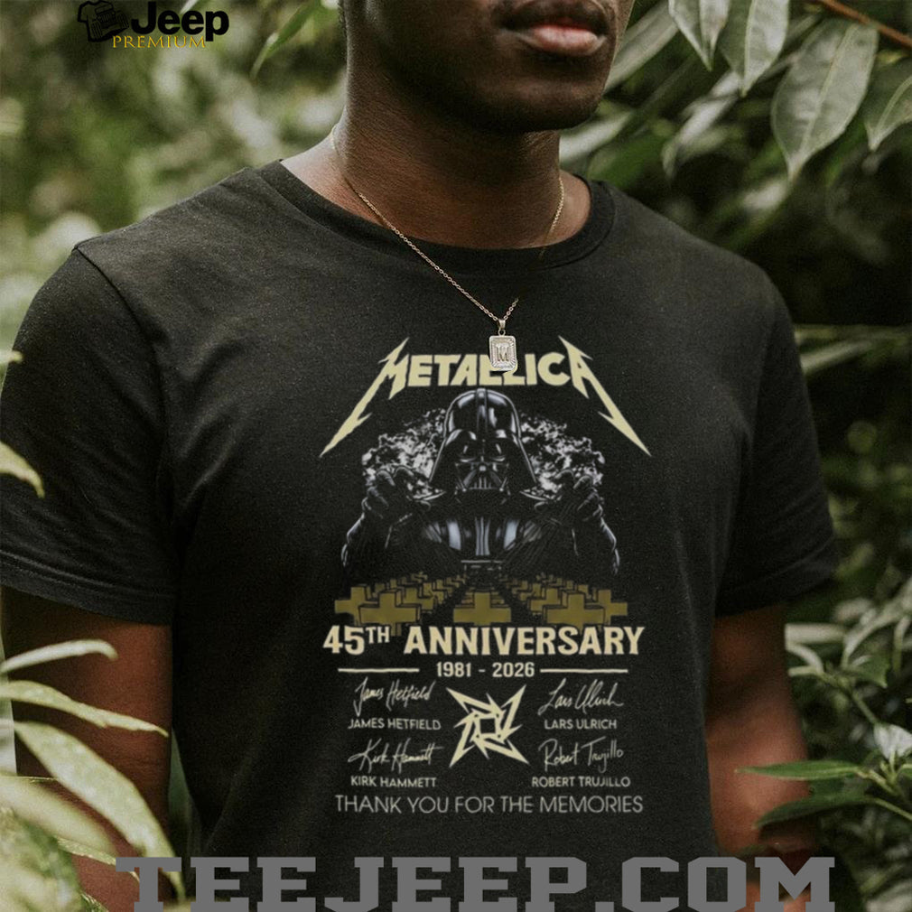 Metallica 45th Anniversary Darth Vader 1981 2026 Signatures Shirt