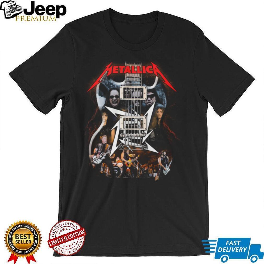 Metallica Electric Guitar Collage Heavy Metal Rock T Shirt