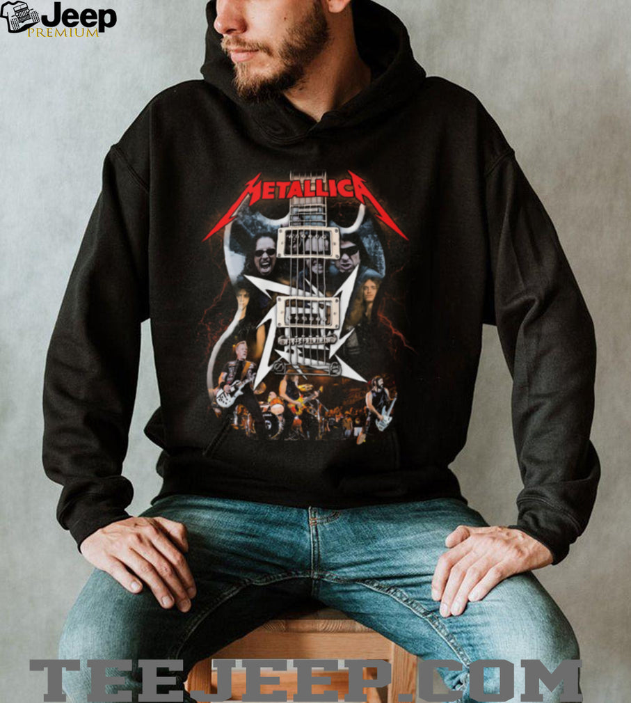 Metallica Electric Guitar Collage Heavy Metal Rock T Shirt