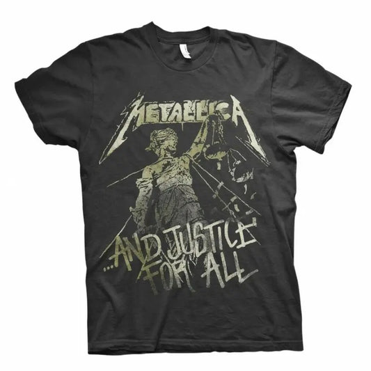 Metallica T Shirt And Justice For All Vintage Rock Metal Band Tee Unisex Menswear Top Underwear Tshirt