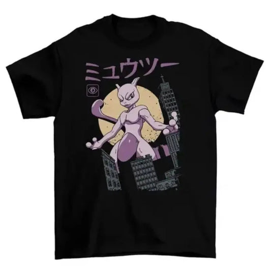Mewtwo Kaiju - Psychic Type Pokemon Unisex Graphic T-Shirt, Gift for Him for Her, Anniversary Shirt, Gift for Friends Menswear Top Streetwear Sweatshirt, Hoodie, Comfort Colors