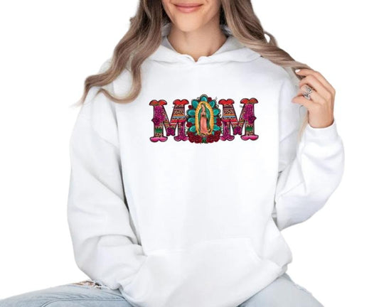 Mexican Mom Shirt, Virgen De Guadalupe Sweatshirt, Mother's Day Gift, Mexican Heritage Shirt, Latin Culture Mom Tee, Unisex Crewneck Pullover Tee, Crewneck Top