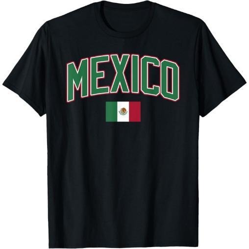 Mexico Flag Mexican Hispanic Siesta Pride Vintage T-Shirt Made in USA