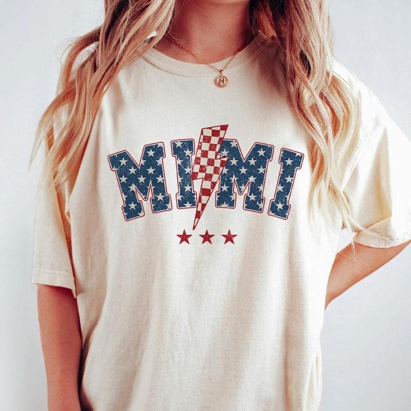 MiMi Shirts, Mimi 4th Of July T-shirts, America Shirts, America Mimi T-shirts, Shirt For Women, USA Mom Tee, Retro American Mimi Shirts, Independence Day Gifts, USA Mimi Shirt, Women's Tops, Patriotic Shirt, Memorial Day Shirt, 4th of July Tee
