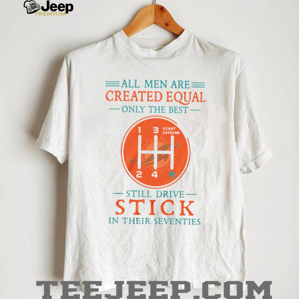 Miami Dolphins 70 Years Old Birthday T Shirt Stick Shift Gear Pattern Graphic T Shirt