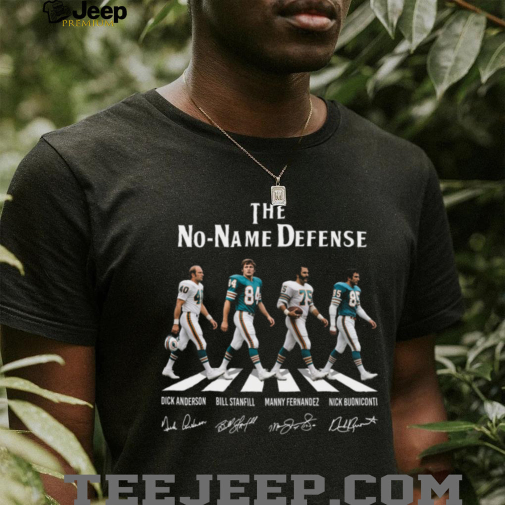 Miami Dolphins No Name Defense 1972 Vintage Retro Football Team Sports Fan Men Women Shirt