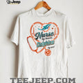 Miami Dolphins Nurse By Heart Soul Football Healthcare Stethoscope T Shirt