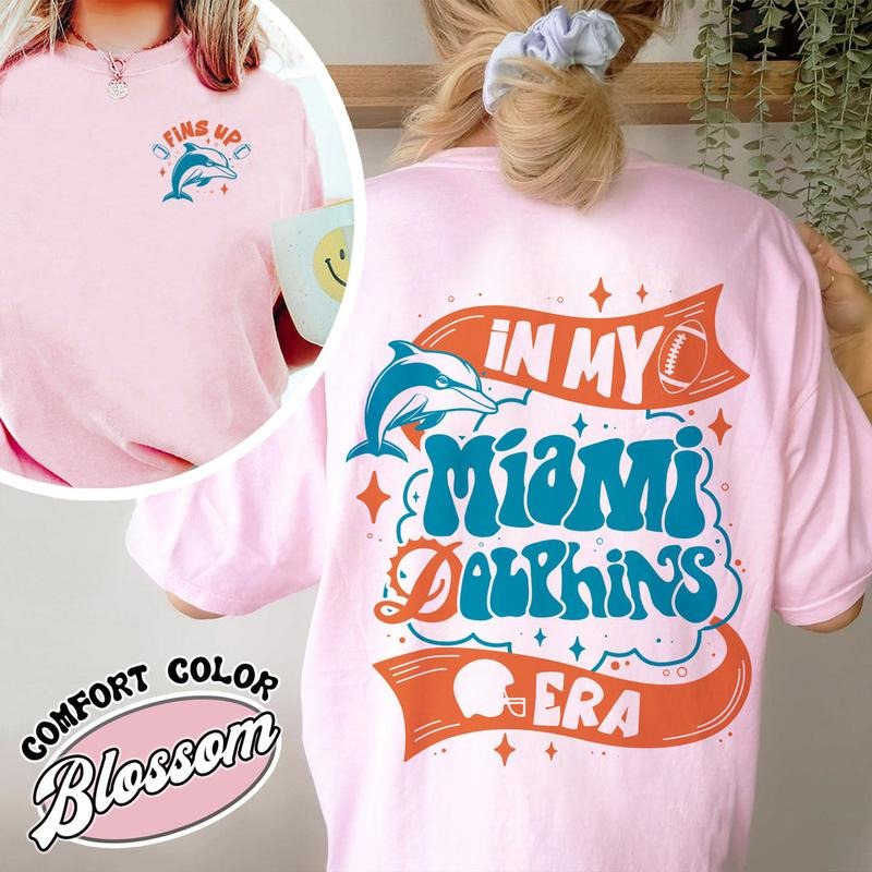 Miami Football Comfort Color Shirt, in My Dolphins Era, Shirt Dolphins, Dolphins Shirt, Football Shirts Dolphines, Football Shirt