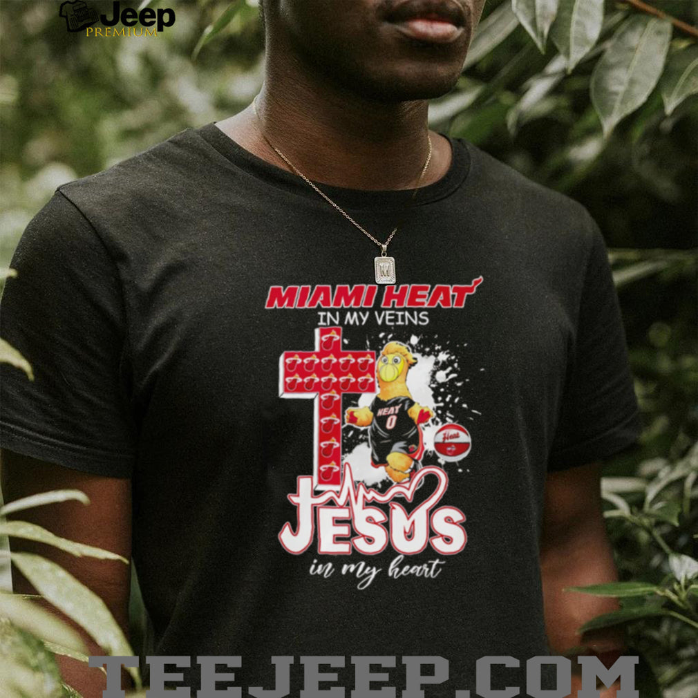 Miami Heat Basketball In My Veins Jesus In My Heart Retro Fans T Shirt