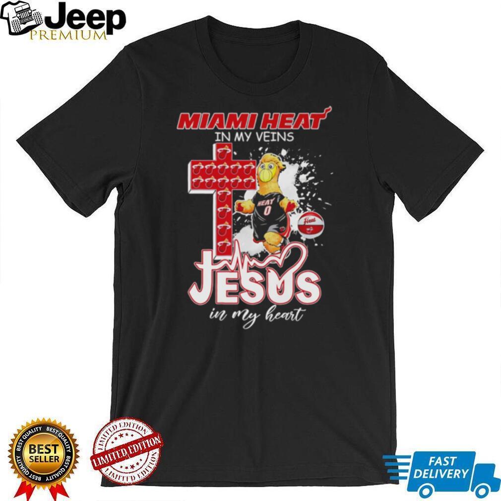 Miami Heat In My Veins Jesus In My Heart Basketball Fan T Shirt