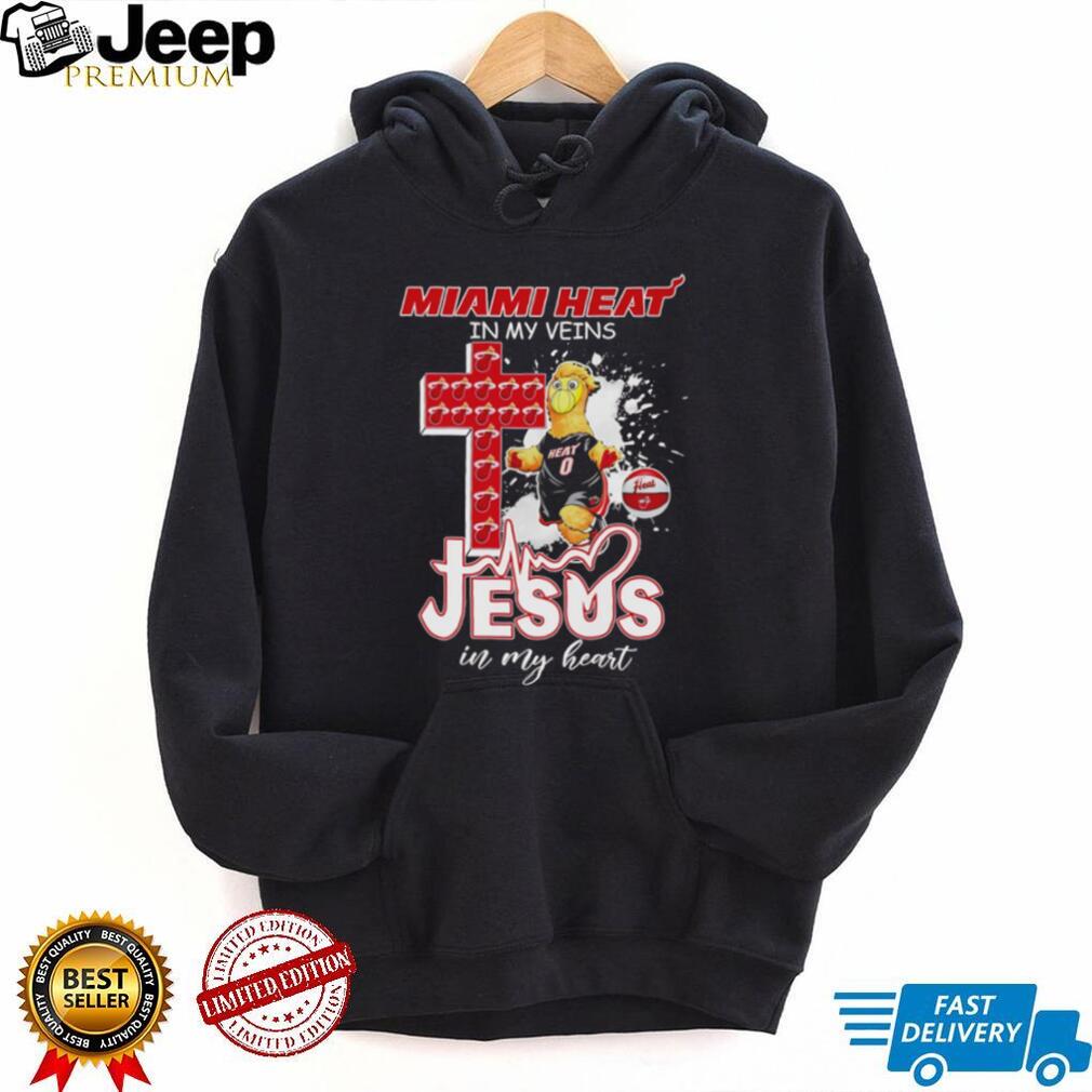 Miami Heat In My Veins Jesus In My Heart Basketball Fan T Shirt