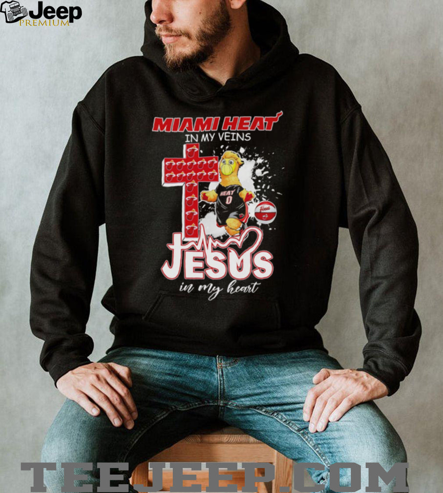Miami Heat In My Veins Jesus In My Heart Basketball Fan T Shirt