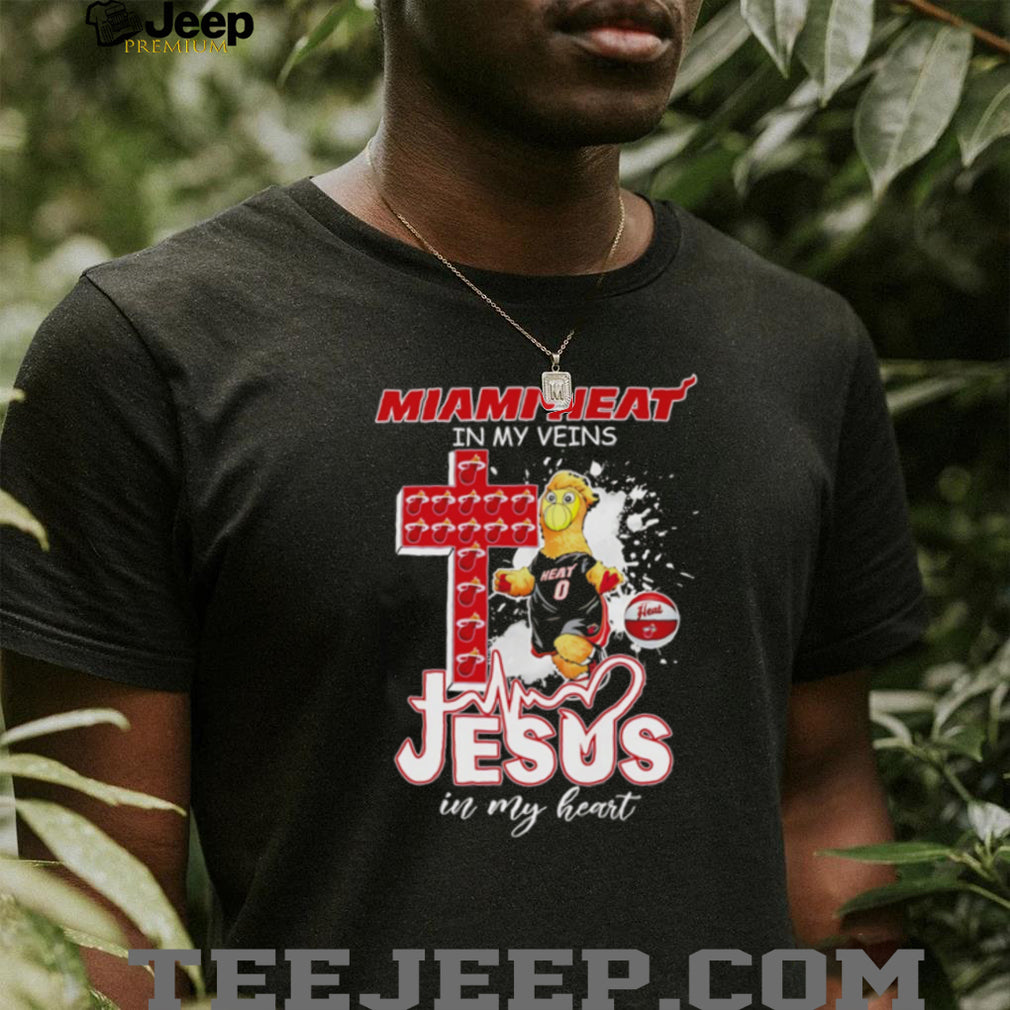 Miami Heat In My Veins Jesus In My Heart Basketball Fan T Shirt