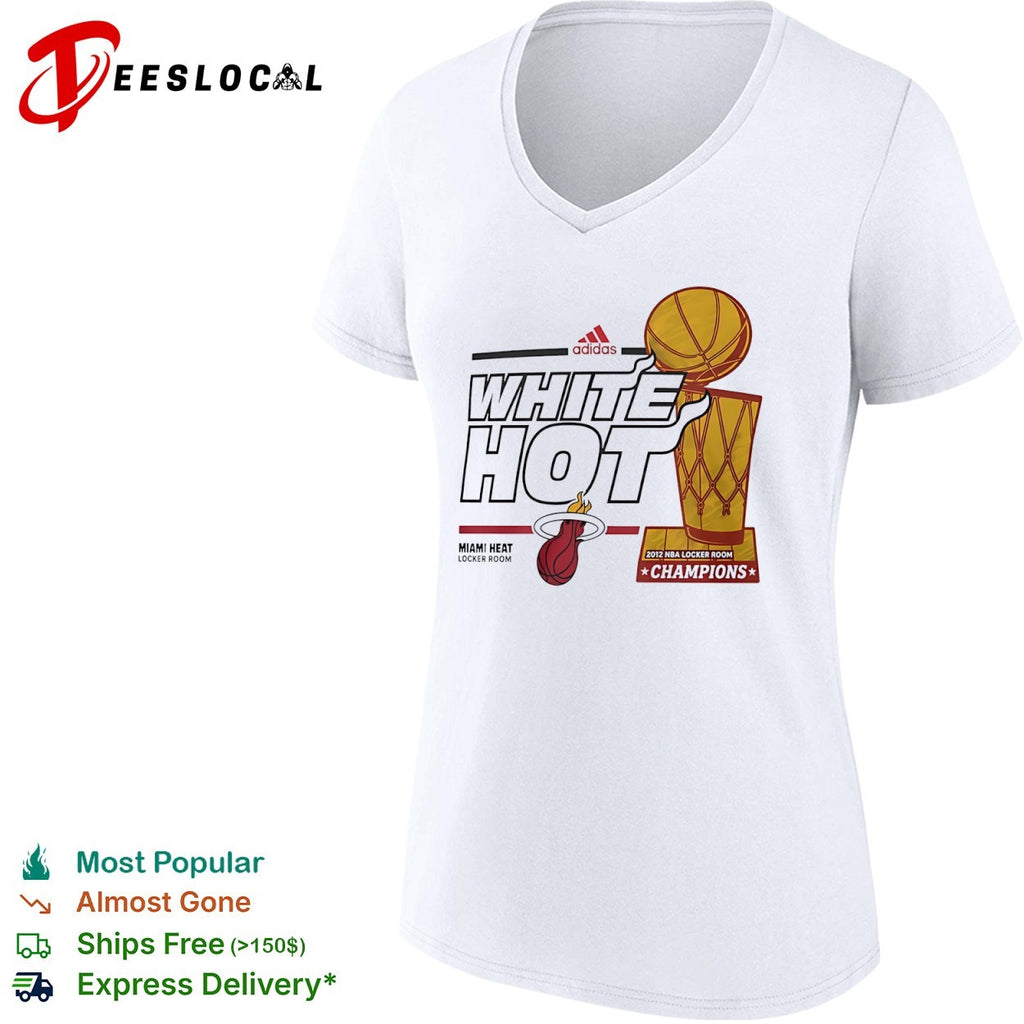 Miami Heat white hot trophy champions shirt